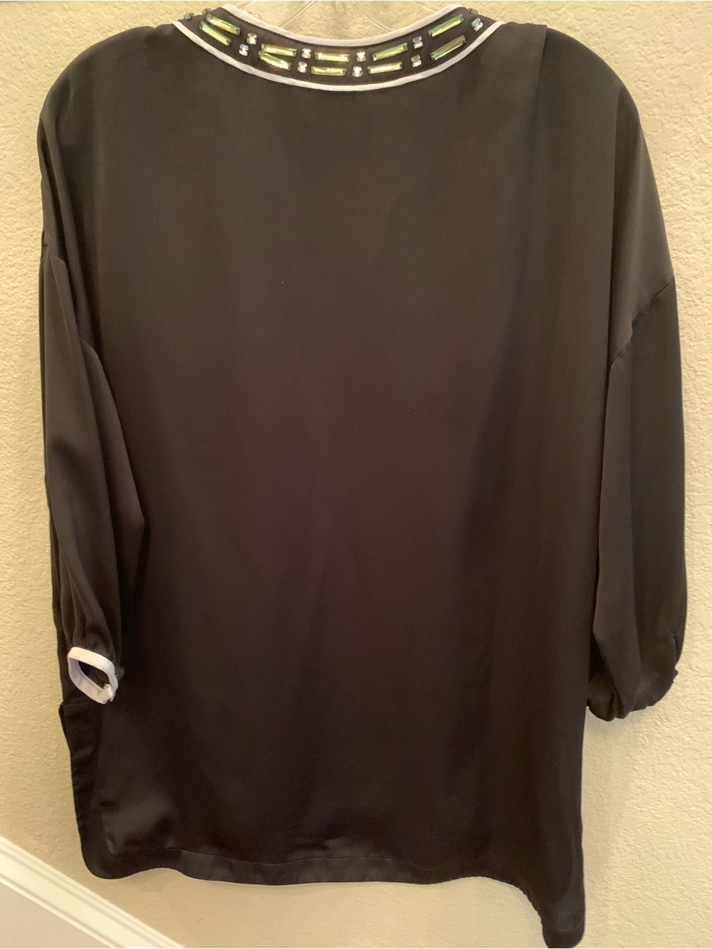 Paperulike Black Embellished V-Neck Tunic - Picture 8 of 8